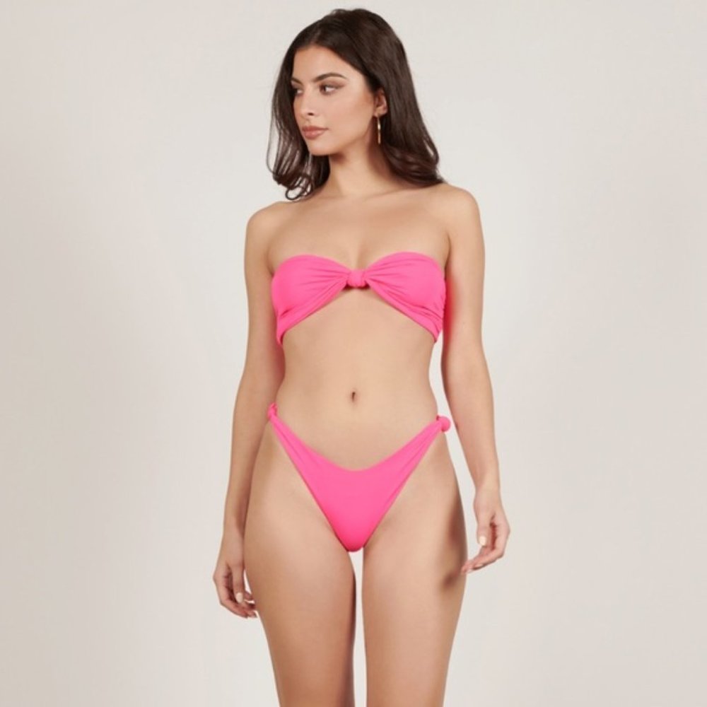 Strapless ring bandeau swimsuit bikini 2 piece